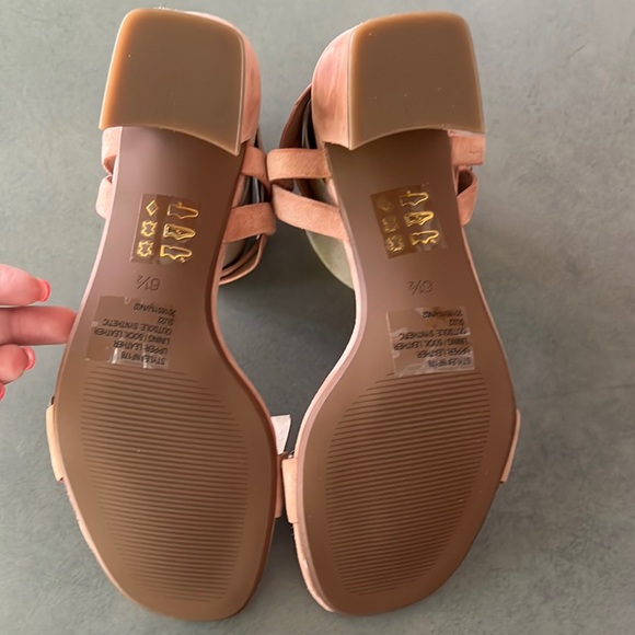 Madewell Loli Ankle-Strap Suede Heeled Sandals in Ground Clay Women’s size 6.5 - Picture 6 of 12